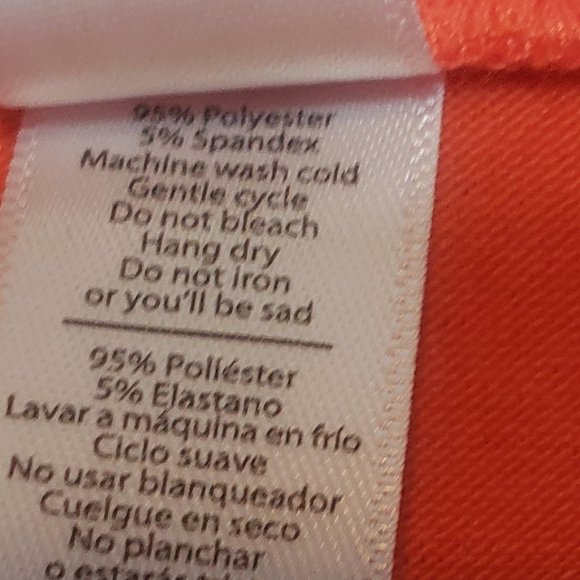 LuLaRoe Christy T Orange V-Neck Top - Picture 5 of 7